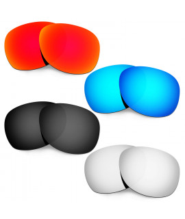 Hkuco Mens Replacement Lenses For Ray-Ban Wayfarer RB2132 55mm Red/Blue/Black/Titanium Sunglasses