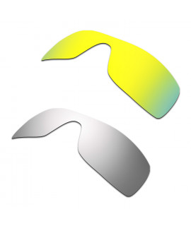 Hkuco Mens Replacement Lenses For Oakley Batwolf 24K Gold/Titanium Sunglasses