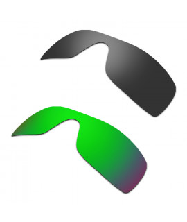 Hkuco Mens Replacement Lenses For Oakley Batwolf Black/Emerald Green Sunglasses