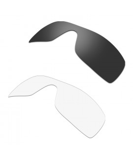 Hkuco Mens Replacement Lenses For Oakley Batwolf Sunglasses Black/Transparent Polarized