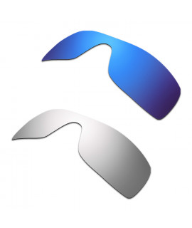 Hkuco Mens Replacement Lenses For Oakley Batwolf Blue/Titanium Sunglasses