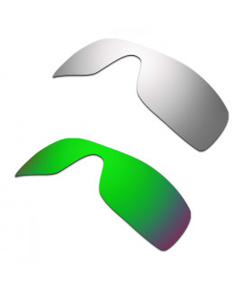 Hkuco Mens Replacement Lenses For Oakley Batwolf Titanium/Emerald Green  Sunglasses