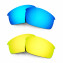 Hkuco Mens Replacement Lenses For Oakley Bottlecap Blue/24K Gold Sunglasses