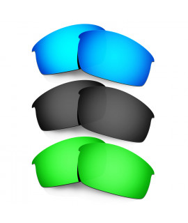 Hkuco Mens Replacement Lenses For Oakley Bottlecap Blue/Black/Emerald Green Sunglasses