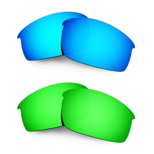 Hkuco Mens Replacement Lenses For Oakley Bottlecap Blue/Green Sunglasses