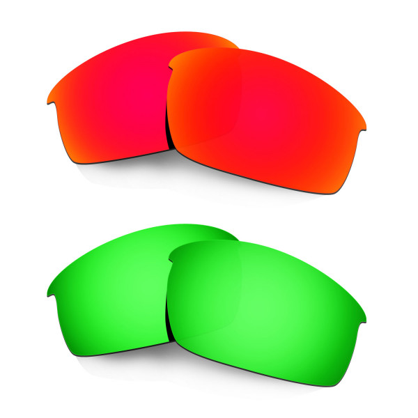 Hkuco Mens Replacement Lenses For Oakley Bottlecap Red/Emerald Green Sunglasses