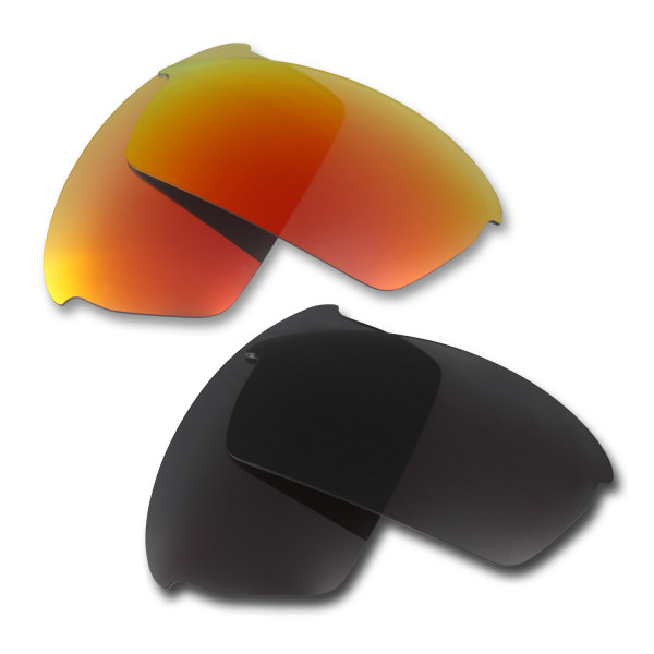 HKUCO Red+Black Polarized Replacement Lenses for Oakley Bottlecap Sunglasses