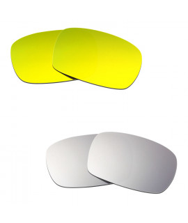 Hkuco Mens Replacement Lenses For Oakley Crankcase 24K Gold/Titanium Sunglasses