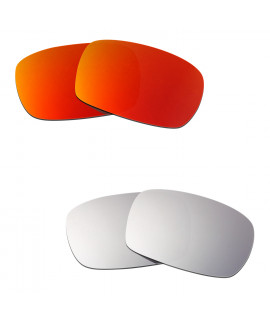 Hkuco Mens Replacement Lenses For Oakley Crankcase Red/Titanium Sunglasses