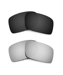 Hkuco Mens Replacement Lenses For Oakley Gascan Black/Titanium Sunglasses