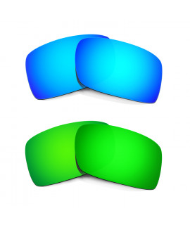Hkuco Mens Replacement Lenses For Oakley Gascan Blue/Green Sunglasses