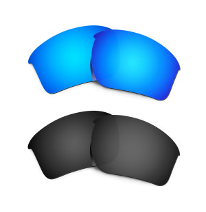 New HKUCO Blue+Black Polarized Replacement Lenses for Oakley Half Jacket 2.0 XL Sunglasses