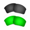 Hkuco Mens Replacement Lenses For Oakley Half Jacket 2.0 XL Black/Emerald Green Sunglasses