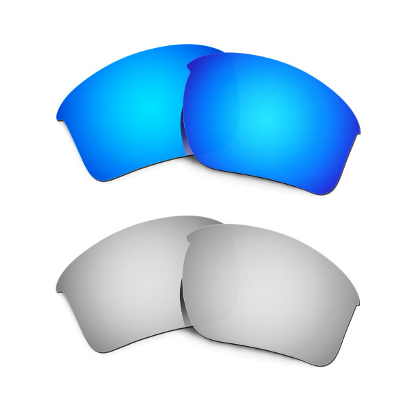 Hkuco Mens Replacement Lenses For Oakley Half Jacket 2.0 XL Blue/Titanium Sunglasses