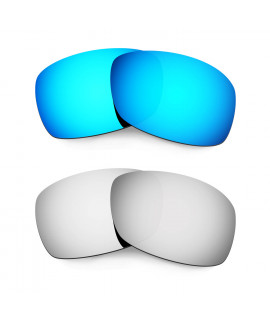 Hkuco Mens Replacement Lenses For Oakley Hijinx Blue/Titanium Sunglasses