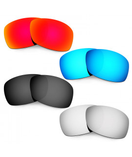 Hkuco Mens Replacement Lenses For Oakley Hijinx Red/Blue/Black/Titanium Sunglasses