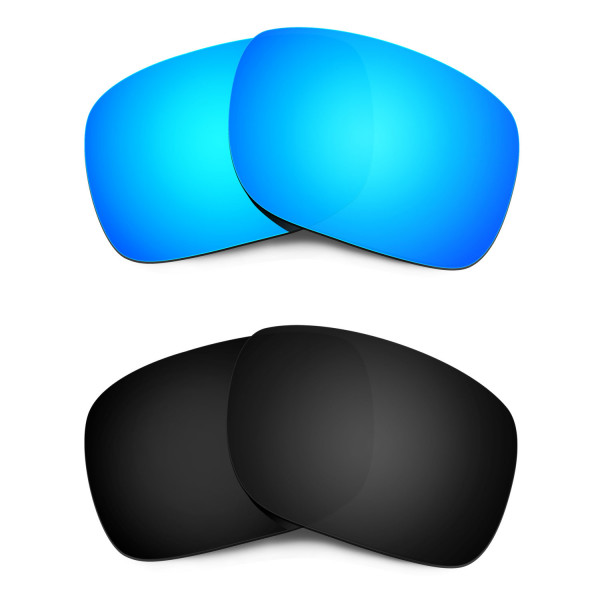 HKUCO Blue+Black Polarized Replacement Lenses for Oakley Holbrook Sunglasses
