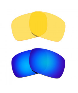 Hkuco Mens Replacement Lenses For Oakley Holbrook Sunglasses Blue/Transparent Yellow Polarized
