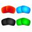 HKUCO Red+Blue+Black+Emerald Green Polarized Replacement Lenses for Oakley Holbrook Sunglasses