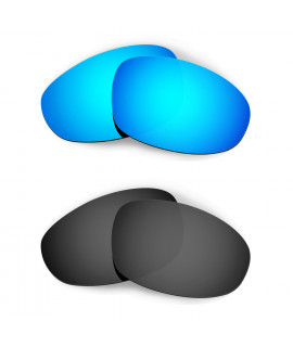 HKUCO Blue+Black Polarized Replacement Lenses for Oakley Juliet Sunglasses