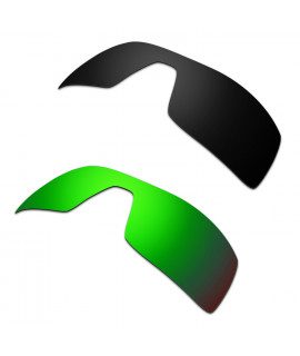 Hkuco Mens Replacement Lenses For Oakley Oil Rig Black/Emerald Green Sunglasses