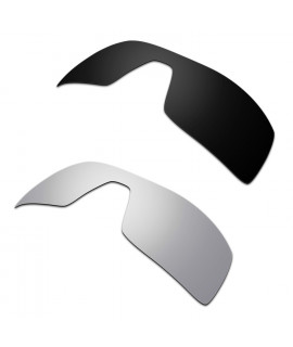 Hkuco Mens Replacement Lenses For Oakley Oil Rig Black/Titanium Sunglasses
