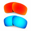 HKUCO Red+Blue Polarized Replacement Lenses for Oakley Scalpel Sunglasses