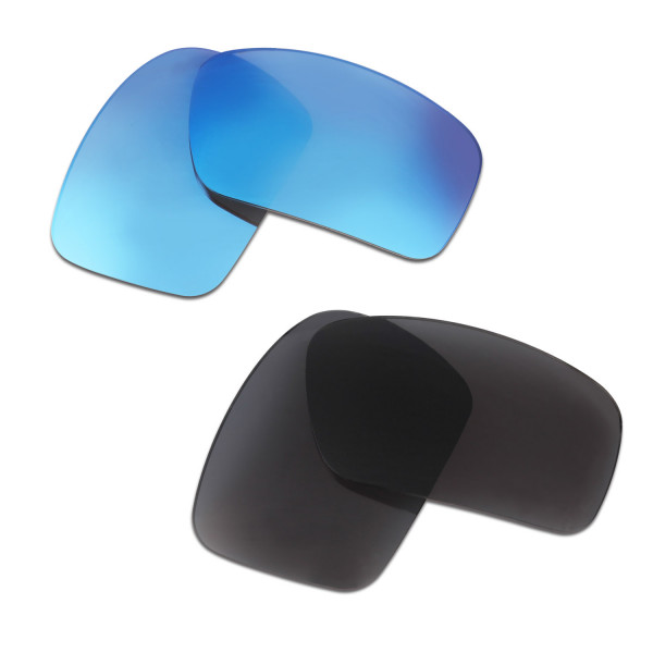 HKUCO Blue+Black Polarized Replacement Lenses for Oakley Triggerman Sunglasses