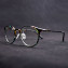 HKUCO Glasses Stylish Green Print Frame Glasses Circle Frame (LENSES: Demo lenses - Non Prescription)