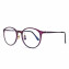 HKUCO Prescription Glasses Classic Stylish Frame Glasses Purple Circle Frame (Multiple Lens Color Options)