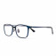 HKUCO Prescription Glasses Casual Horned Rim Rectangular Blue Frame Eye Glasses (Multiple Lens Color Options)