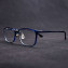 HKUCO Prescription Glasses Casual Horned Rim Rectangular Blue Frame Eye Glasses (Multiple Lens Color Options)