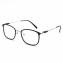HKUCO Prescription Glasses Casual Slender Square Black Frame Glasses (Multiple Lens Color Options)