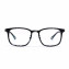 HKUCO Fashion Horned Rim Rectangular Black Frame Clear Lens Eye Glasses (Multiple Lens Color Options)