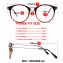 HKUCO High Quality Special Print Clear Lens Frame Glasses Circle Frame (multiple Lens Color Options)