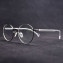 HKUCO Prescription Glasses Silver Color Metal Frame Eyewear Glasses (Multiple Lens Color Options)