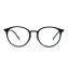 HKUCO Prescription Glasses Clear Lens Frame Glasses Black Circle Frame (Multiple Lens Color Options)