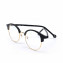 HKUCO Classic Half Frame Clear Lens Eyewear Glasses (Multiple Lens Color Options)