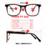 HKUCO Casual Fashion Horned Rim Rectangular Frame Clear Lens Eye Glasses (Multiple Lens Color Options)