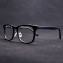 HKUCO Prescription Glasses Casual Fashion Horned Rim Rectangular Black Frame Eye Glasses (Multiple Lens Color Options)