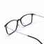 HKUCO Prescription Glasses Casual Classic Square Frame Clear Lens Black Frame Glasses (Multiple Lens Color Options)