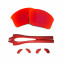 HKUCO Red Polarized Replacement Lenses plus Red Earsocks Rubber Kit For Oakley Half Jacket 2.0 XL