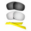 HKUCO Black/Titanium Polarized Replacement Lenses plus Yellow Earsocks Rubber Kit For Oakley Jawbone