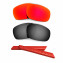 HKUCO Red/Black Polarized Replacement Lenses plus Red Earsocks Rubber Kit For Oakley Jawbone