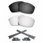 HKUCO For Oakley Flak Jacket Black/Silver Polarized Replacement Lenses And Grey Earsocks Rubber Kit 