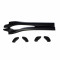 HKUCO Black Replacement Silicone Leg Set For Oakley Half Jacket 2.0 XL Sunglasses Earsocks Rubber Kit