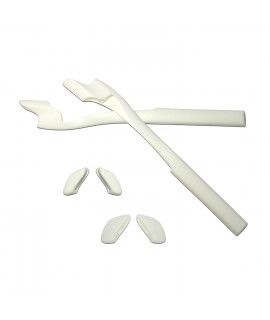 HKUCO White Replacement Silicone Leg Set For Oakley Half Jacket 2.0 Sunglasses Earsocks Rubber Kit