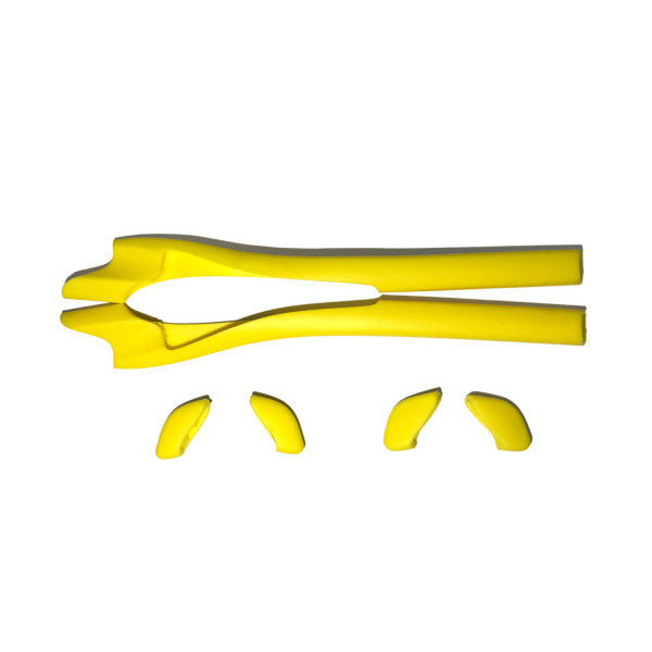 HKUCO Yellow Replacement Silicone Leg Set For Oakley Half Jacket 2.0 XL Sunglasses Earsocks Rubber Kit