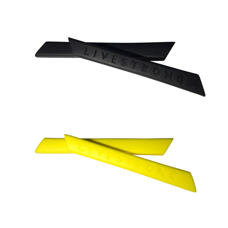 HKUCO Black/Yellow Silicone Leg Set For Oakley Straight Jacket (2007) Sunglasses Earsocks Rubber Kit