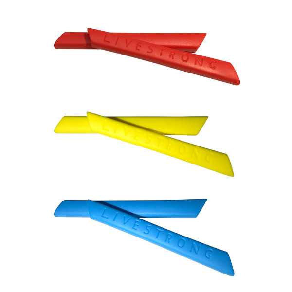 HKUCO Red/Blue/Yellow Replacement Silicone Leg Set For Oakley Straight Jacket (2007) Sunglasses Earsocks Rubber Kit